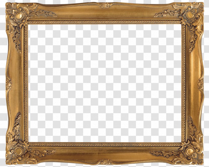 Picture Frames Clip Art - Mat - Golden Frame Transparent PNG