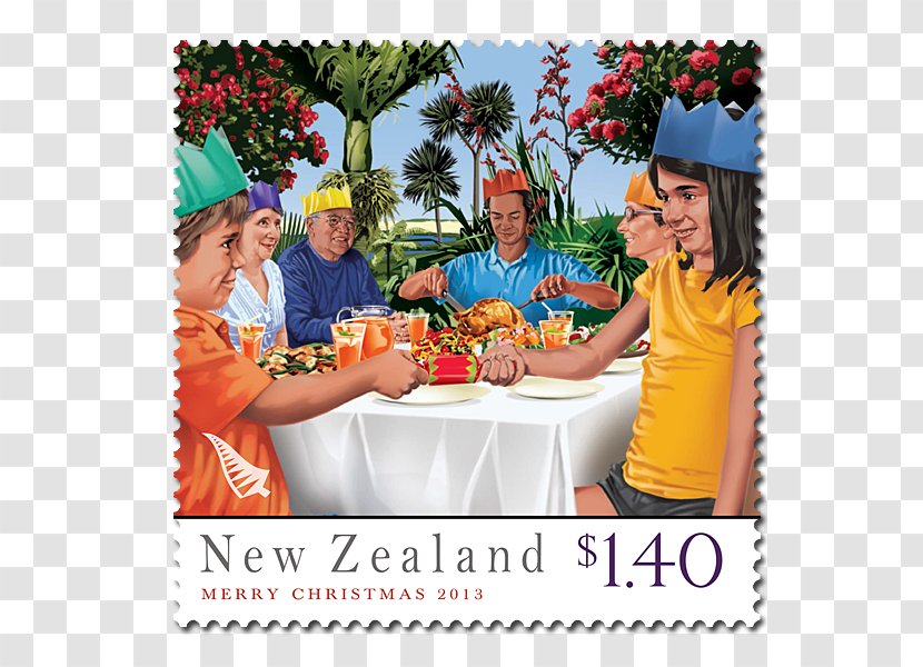 Christmas Stamp Postage Stamps And Postal History Of New Zealand Emission - Dish Transparent PNG