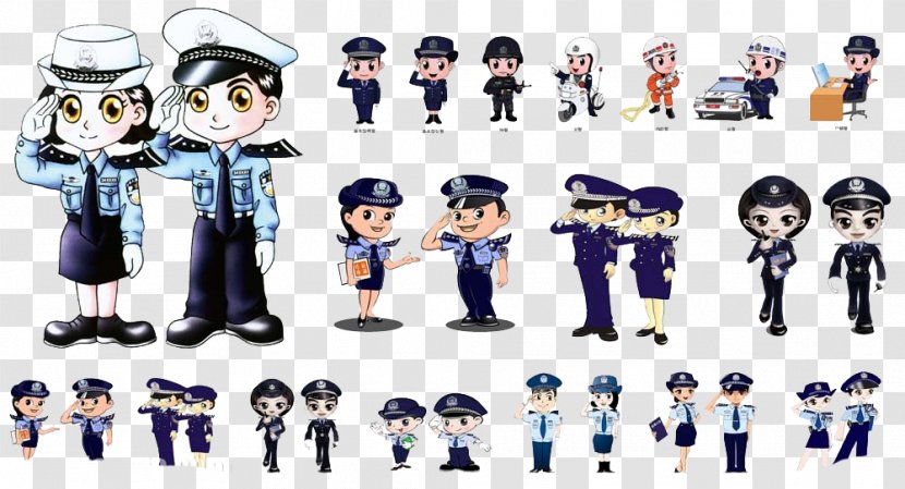 Police Officer Salute Public Security Cartoon - Guard - The Transparent PNG