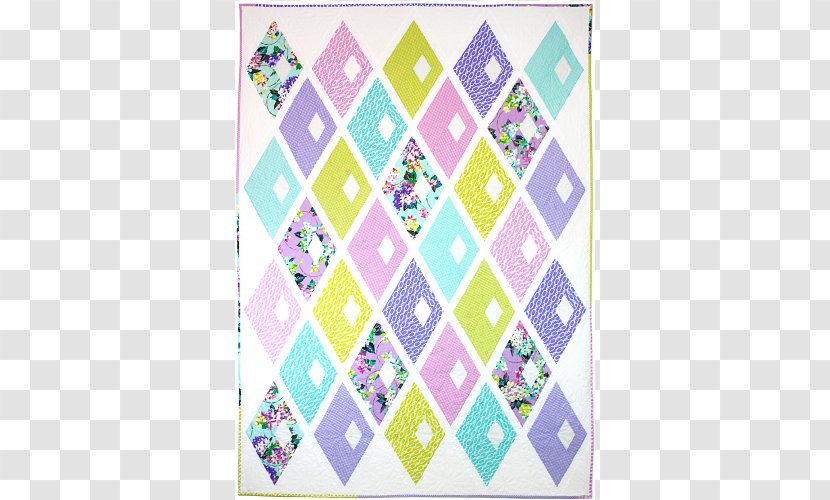 Textile Quilt My Sweet Ride Sassafras Pattern - Diamond Transparent PNG