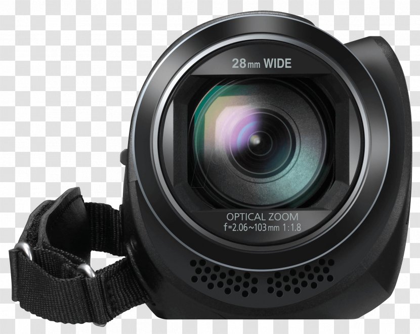 Panasonic HC-V380E Camcorder Video Cameras 1080p High-definition - Fisheye Lens - Camera Transparent PNG