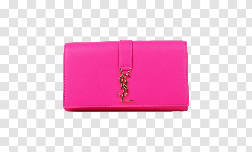 Leather Wallet Coin Purse Messenger Bags - Handbag - Ms. Saint Laurent Pink Long Transparent PNG