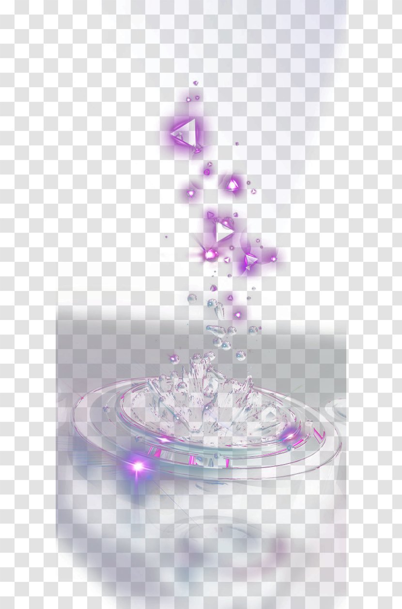 Purple Petal Pattern - Floating Material Science And Technology Transparent PNG