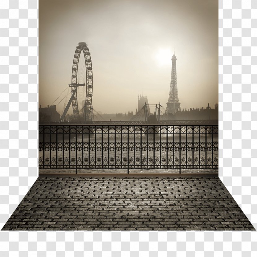 Eiffel Tower Paris Carnival Photo Photography Sepia - Backdrop Transparent PNG