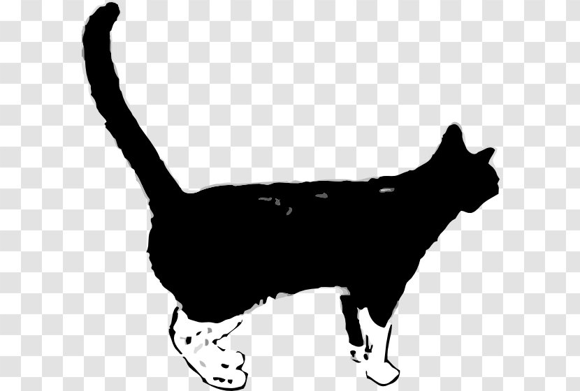 Black Cat Kitten Clip Art - Paw Transparent PNG