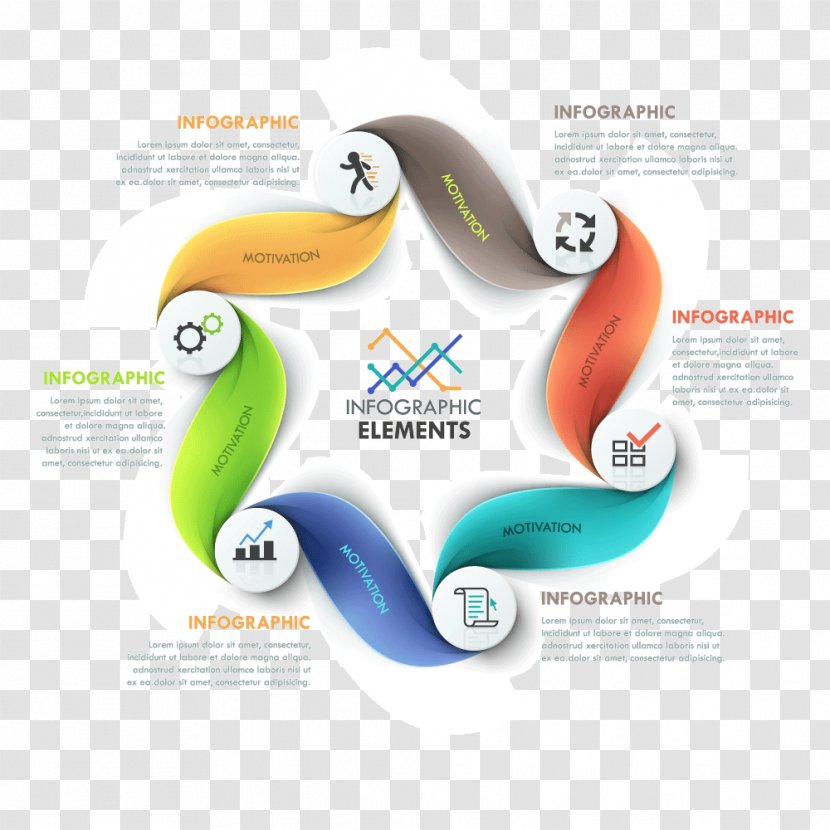 Infographic Chart Diagram Information - Streamers Curve Category Ppt Element Transparent PNG