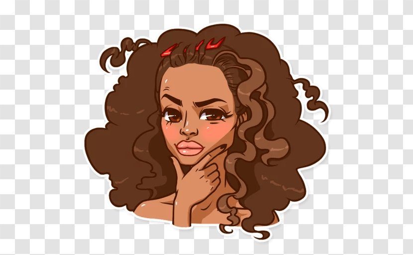 Telegram Eyebrow Sticker Hair Clip Art - Cartoon - Le Carmen Transparent PNG