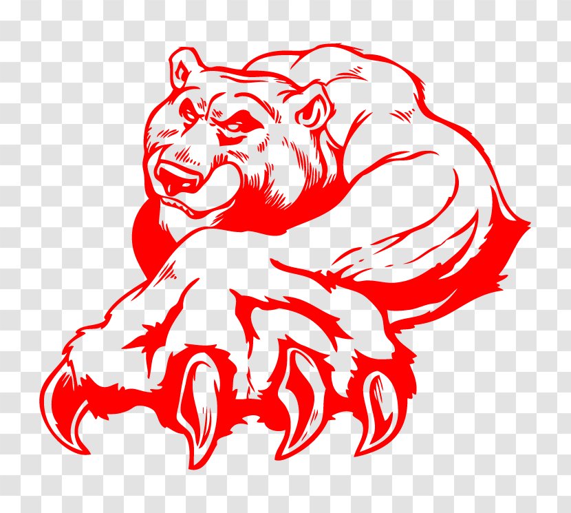 Polar Bear Clip Art Grizzly Mascot - Watercolor Transparent PNG