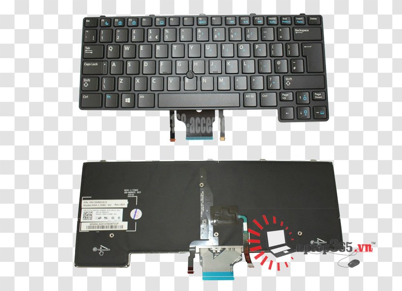 Computer Keyboard Dell Latitude Laptop Numeric Keypads - Electronics Transparent PNG