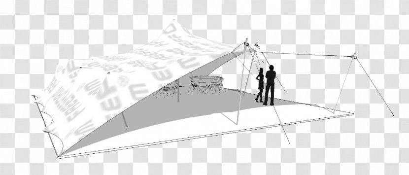 Line Art Point - White - Stretch Tents Transparent PNG