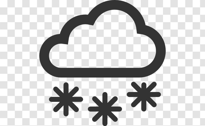 Snow Cloud Weather - Black And White Transparent PNG