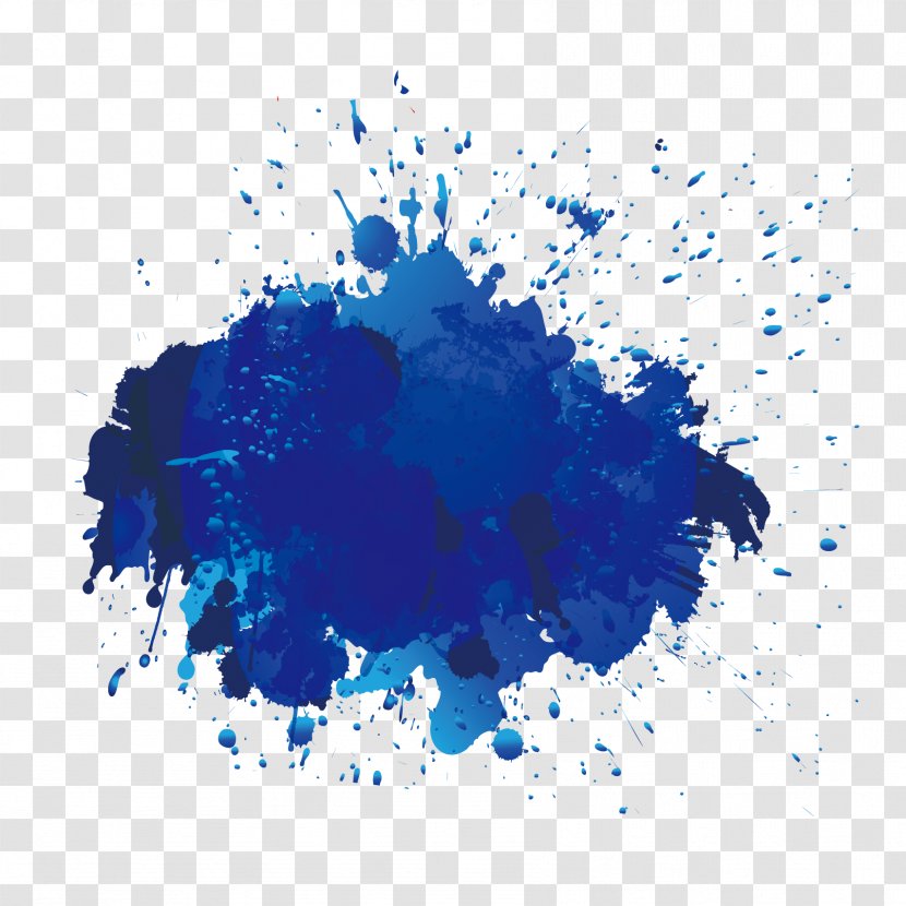 Vector Graphics Ink Spot Color Watercolor Painting - Cobalt Blue - World Transparent PNG