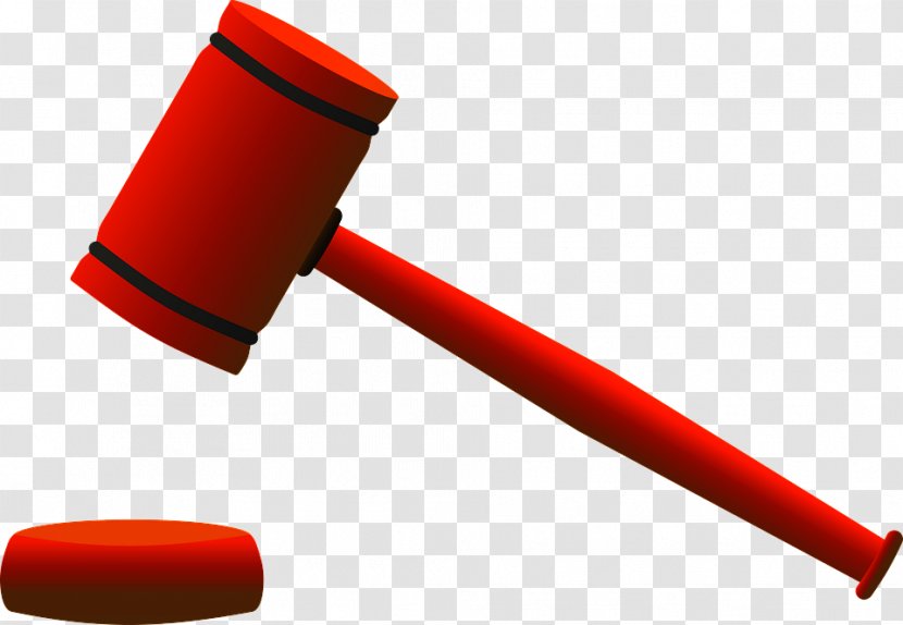 Hammer Cartoon - Red - Material Property Transparent PNG