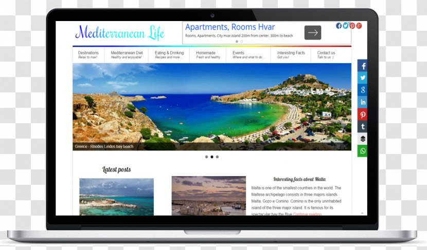 SENSIMAR Lindos Bay Resort & Spa Computer Program Photography Monitors Island - Mediterranean Food Transparent PNG