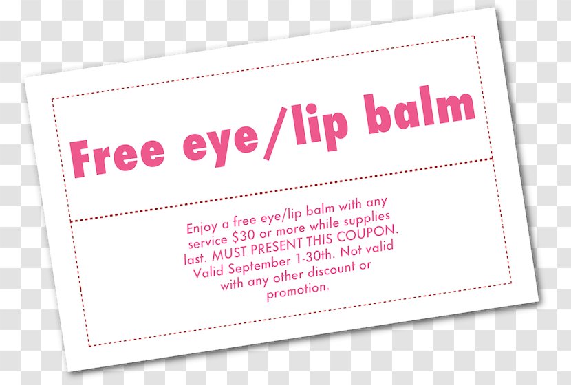 Lip Balm Coupon Skin Care - Text - Skincare Promotion Transparent PNG