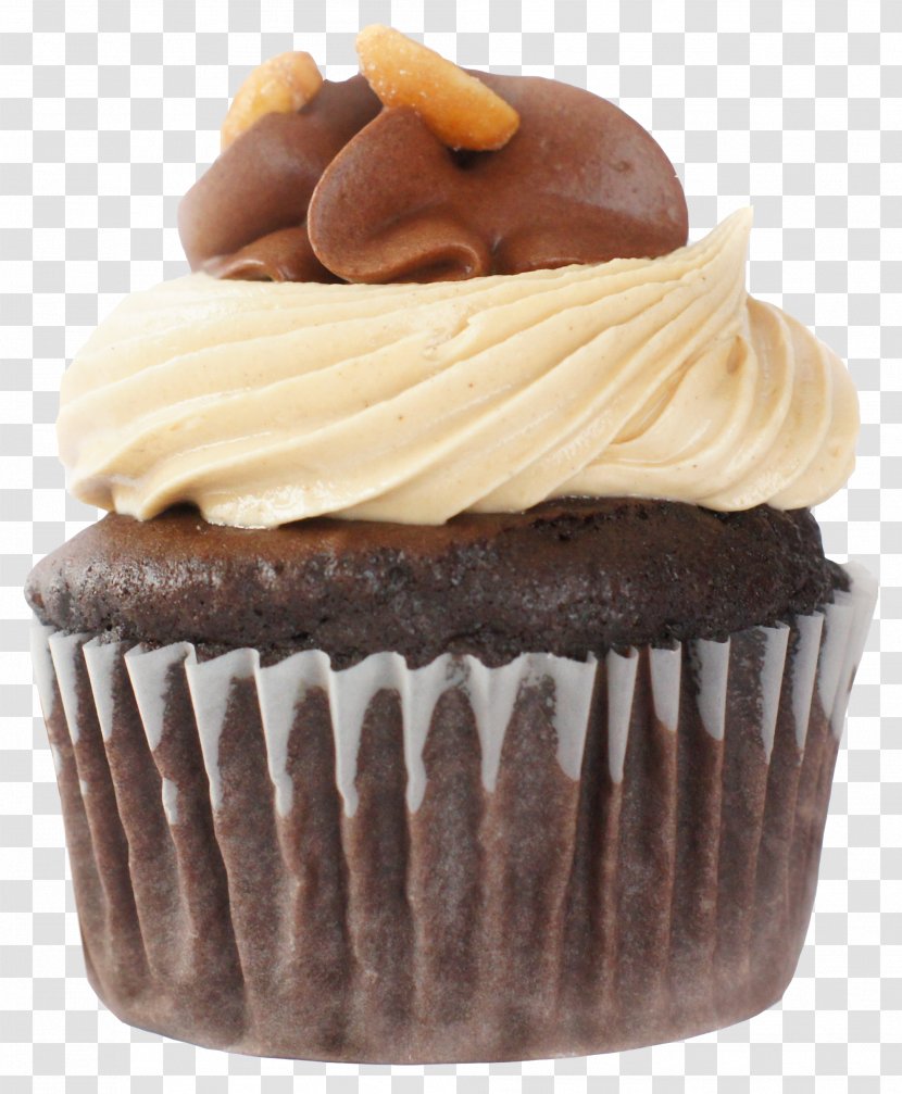 Cupcake Muffin Chocolate Brownie Cake - Birthday Transparent PNG