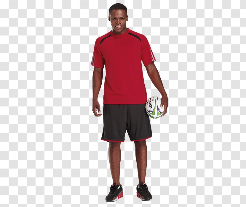 Jersey Bermuda Shorts T-shirt Outerwear - Red Transparent PNG