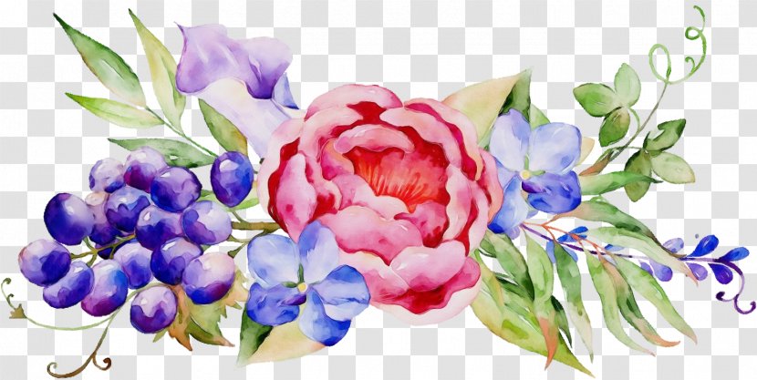 Watercolor Flower Background - Wet Ink - Cornales Rose Transparent PNG