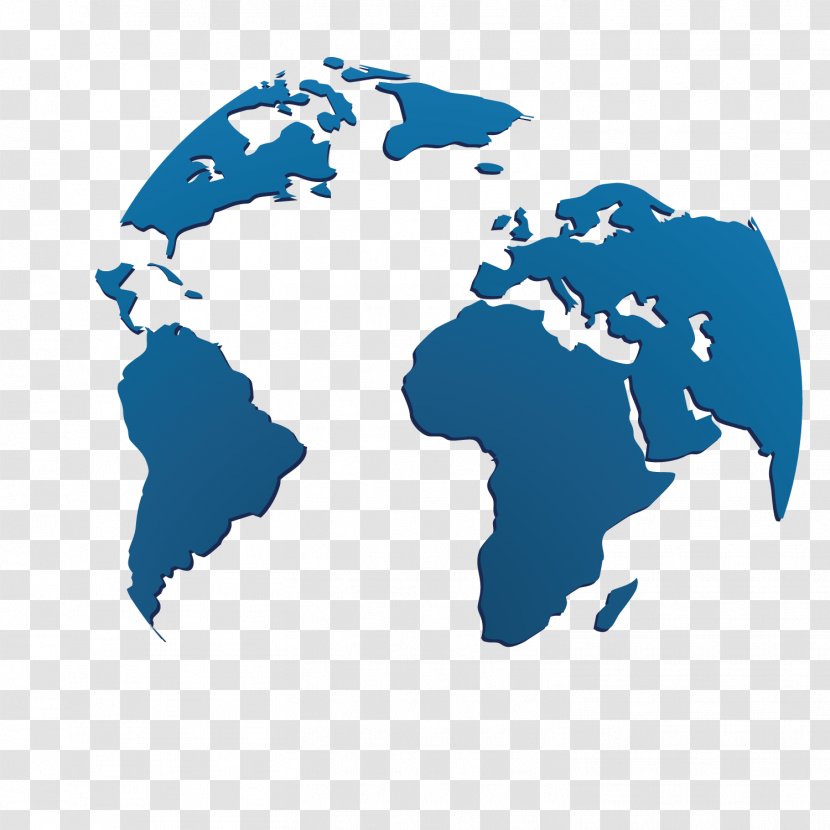 Earth Globe World Map - Vector Blue Decoration Transparent PNG