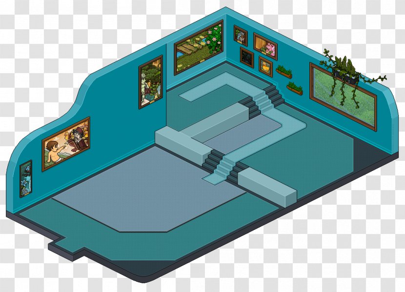 Habbo Room Lobby Image Hall - Technology - Table Transparent PNG