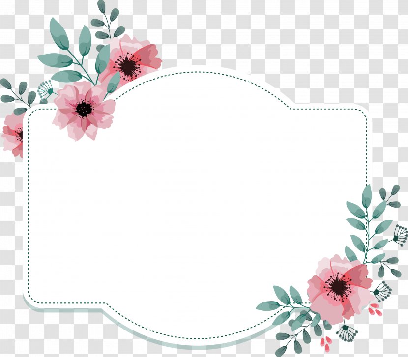 Gift Wedding Party Anniversary Bride - Rectangle - Pink Flower Decorative Box Transparent PNG