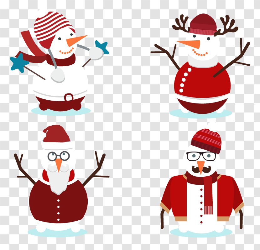 Euclidean Vector Clip Art - Clothing - Funny Snowman Transparent PNG