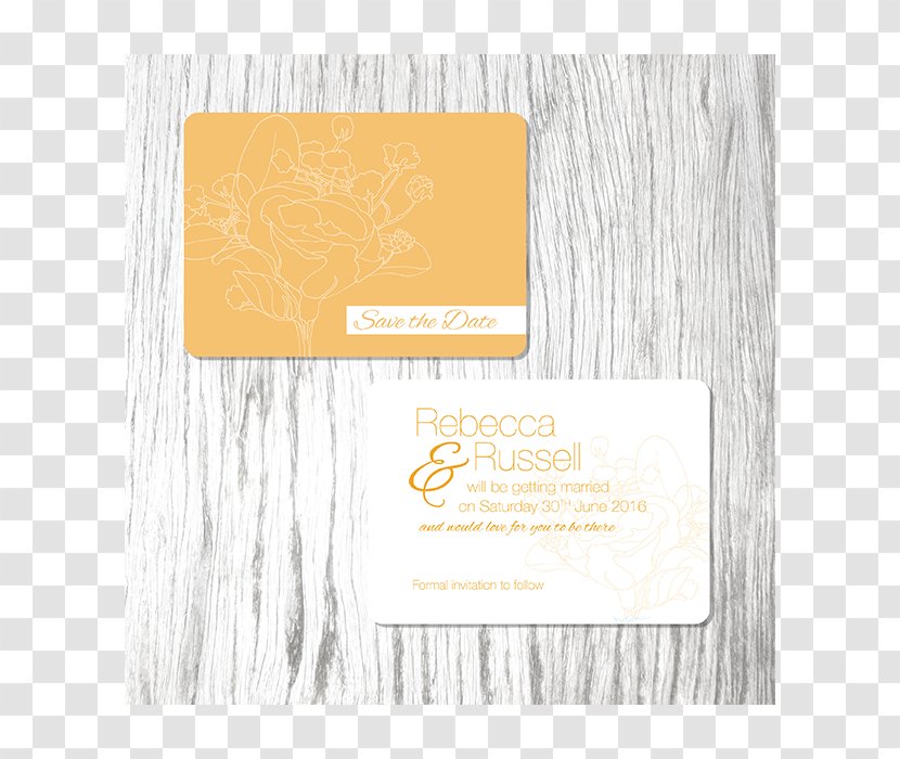 Paper Material Yellow Brand - Save The Date Transparent PNG