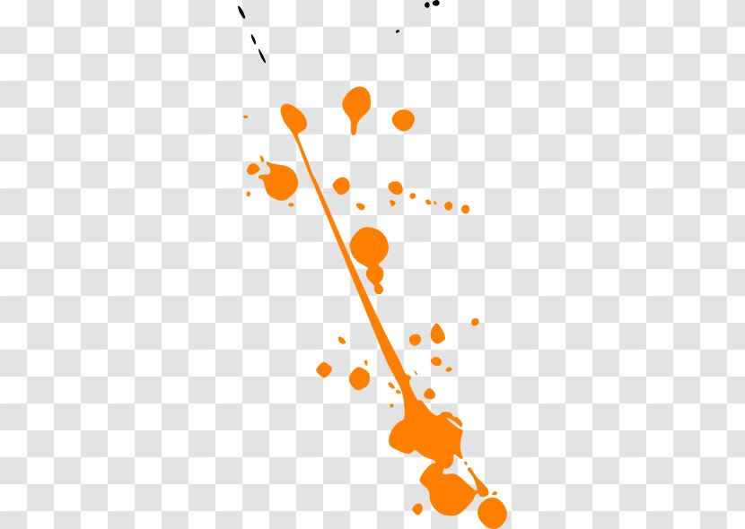 Paint Drawing Clip Art - Orange - Splat Cliparts Transparent PNG