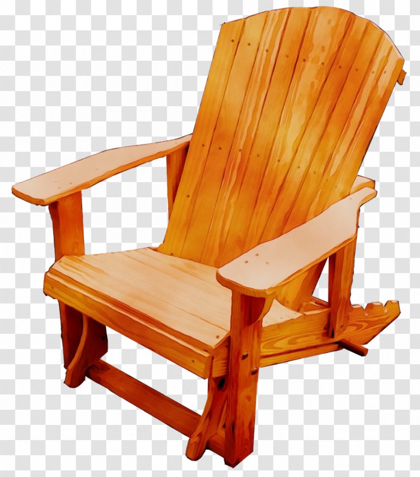 Orange - Chair - Hardwood Wood Transparent PNG