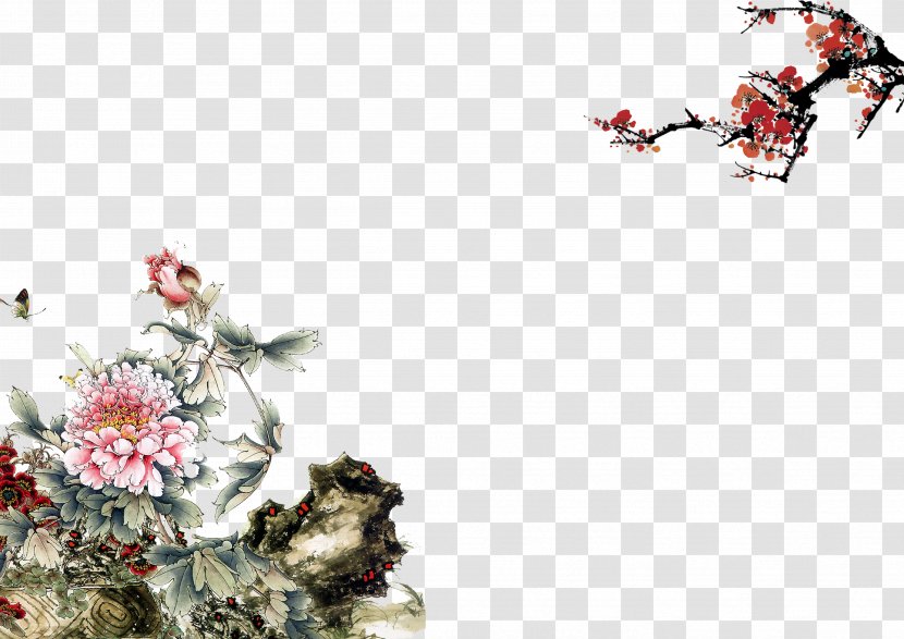 China Classic Of Poetry Zhou Dynasty - Flower - Jiangnan Misty Rain Transparent PNG