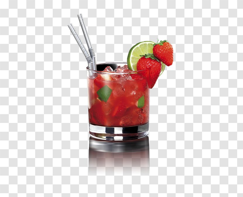 Cocktail Garnish Caipirinha Caipiroska Strawberry Mojito - Fragaria - Mint Margarita Transparent PNG