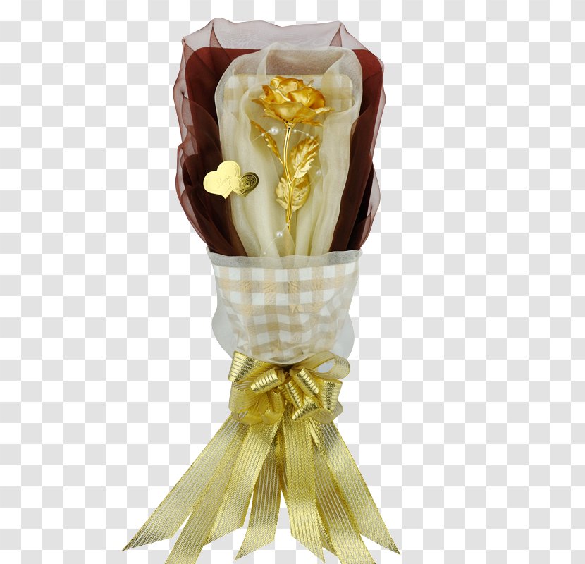 Beach Rose Gift Gold Mothers Day - Boyfriend - Golden Bouquet 24k Transparent PNG