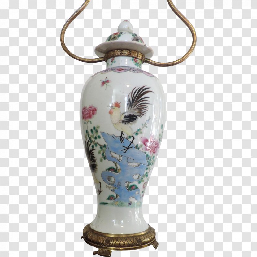 Vase Chinese Export Porcelain Lighting Urn - Famille Rose - Baluster Transparent PNG