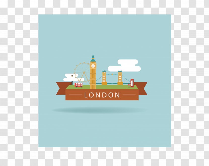 London Eye Big Ben - City Of - Style Signature Vector Material Transparent PNG