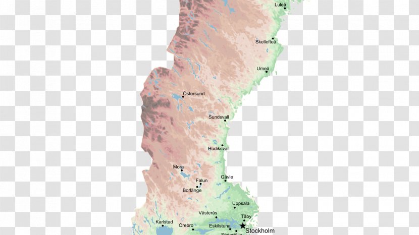Sweden Image Map Topography Transparent PNG
