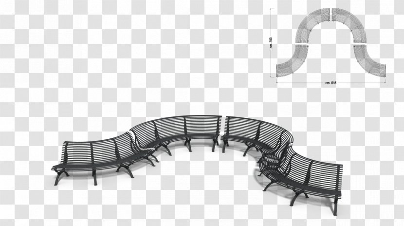 Street Furniture Bench Curve Convex Set - Easel - Seat Transparent PNG