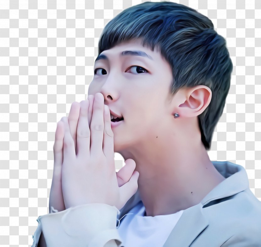 BTS V - Nose - Black Hair Hand Transparent PNG