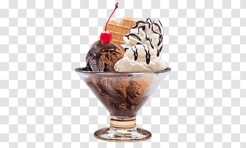 Sundae Chocolate Ice Cream Black Forest Gateau Banana Split - Gelato Transparent PNG