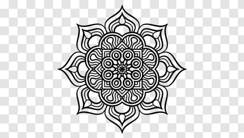 Mandala Coloring Book Drawing Fire - Firefighter - Flower Transparent PNG
