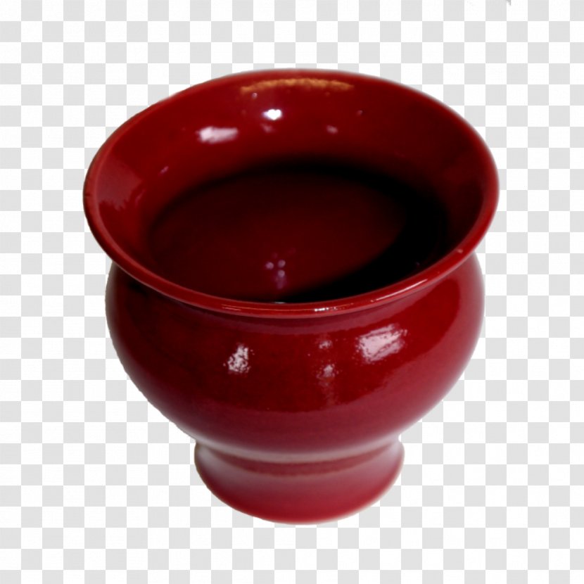 Bowl M Maroon Cup - Tableware - Glazed Vase Transparent PNG
