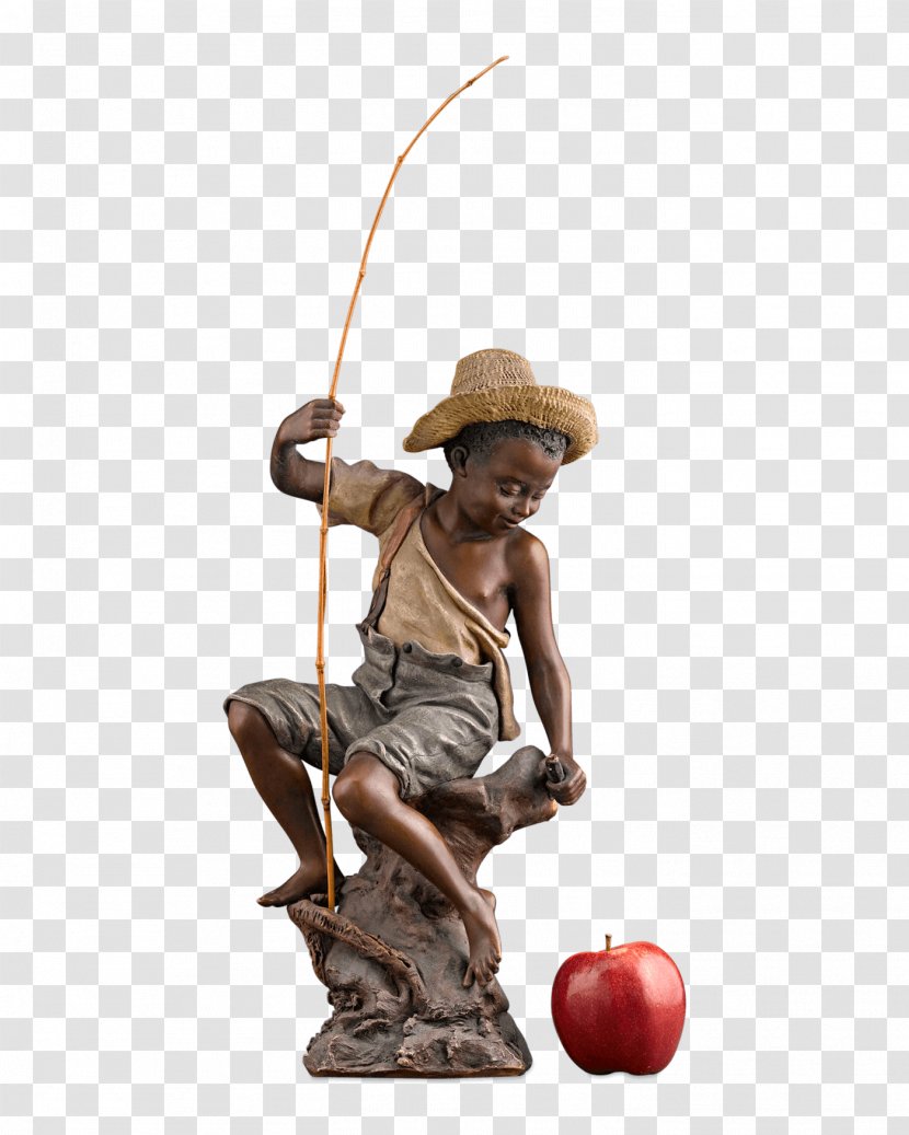 Figurine Statue Bronze Sculpture About - Medusa - Cute Little Boy Fishing Transparent PNG