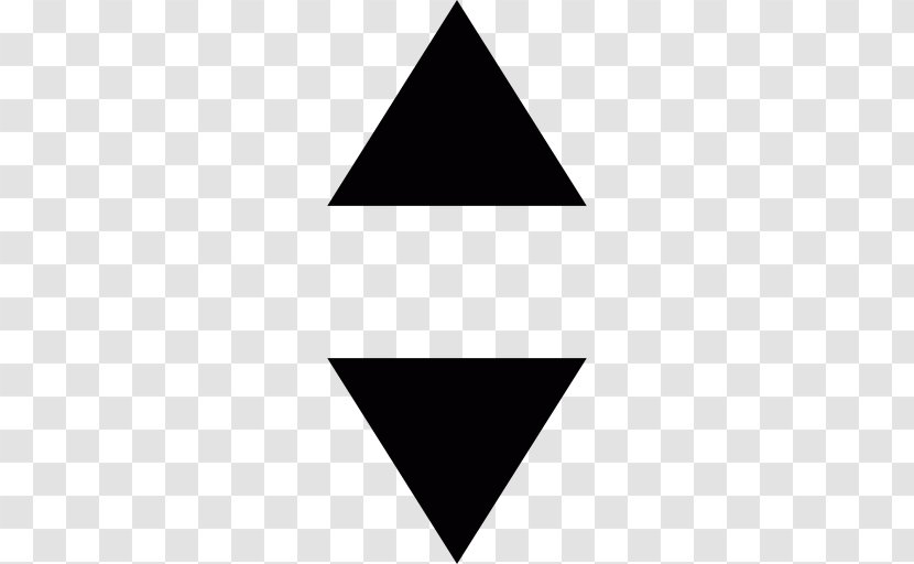 Arrow - Black And White - Triangle Transparent PNG