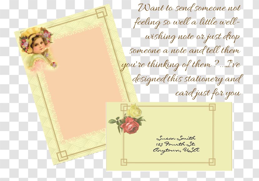 Paper Picture Frames Font - Pink Letterhead Transparent PNG