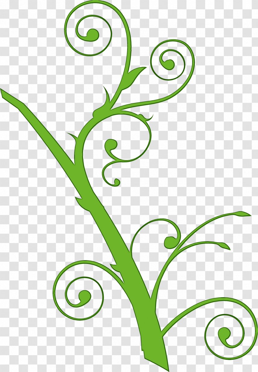 Green Leaf Watercolor - Tree - Vascular Plant Pedicel Transparent PNG