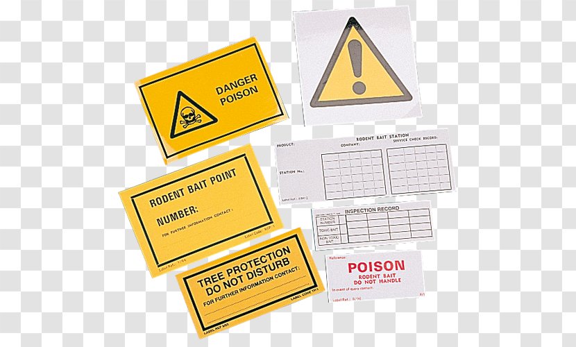 Warning Label Paper Sticker - Rodenticide - Chart Transparent PNG