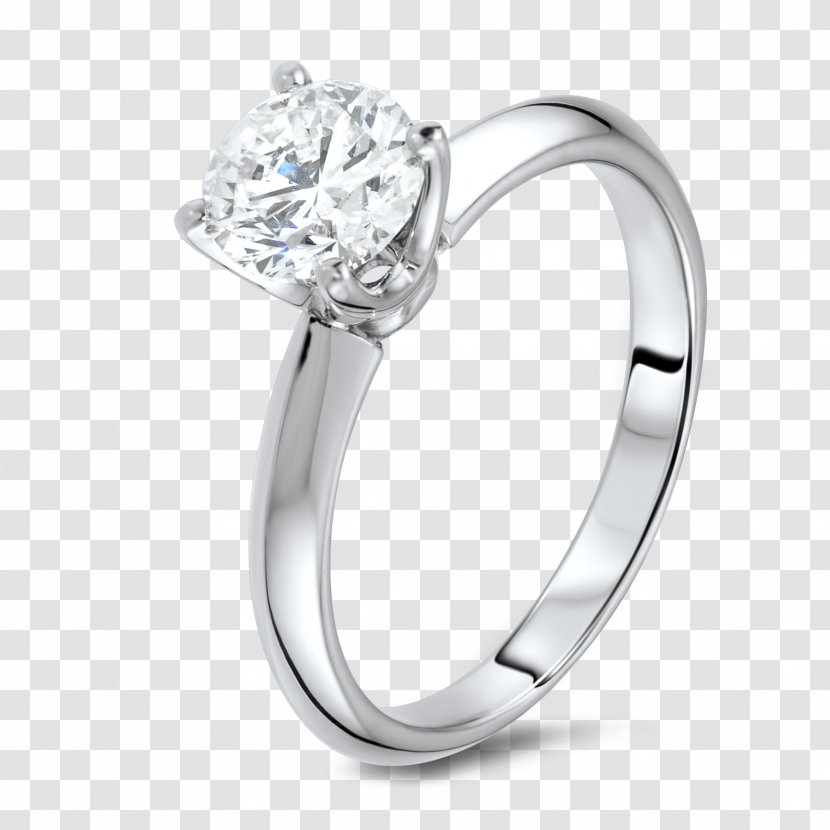 Engagement Ring Diamond Jewellery Princess Cut - Body Jewelry - Silver Photos Transparent PNG