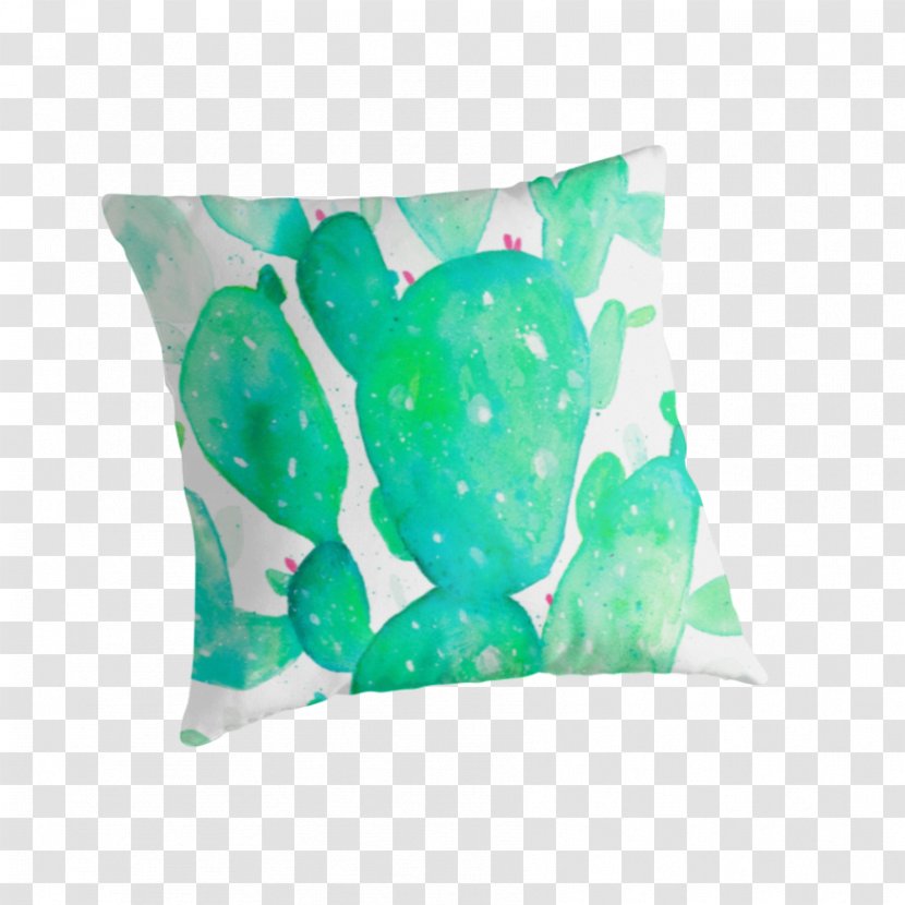 Throw Pillows Cushion - Watercolour Cactus Transparent PNG