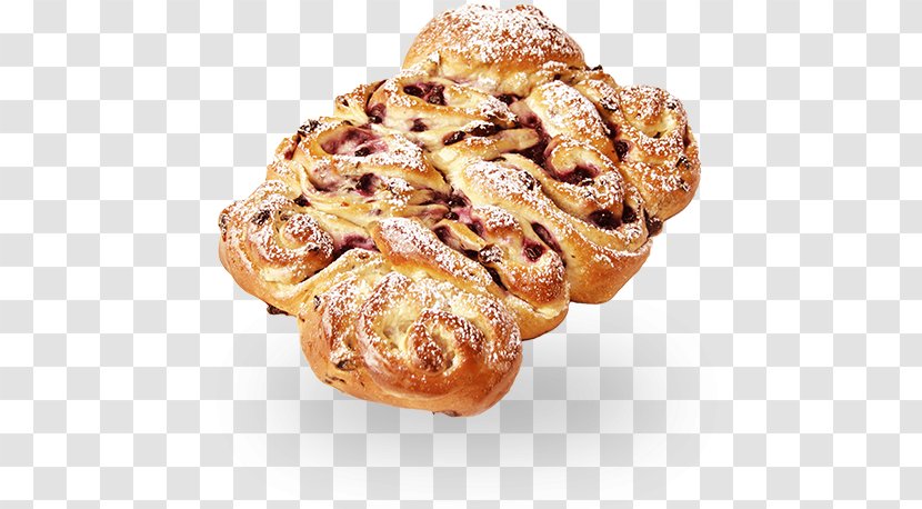 Bun Fruit Curd Cinnamon Roll Danish Pastry Bread - Raisin - Blueberry Transparent PNG