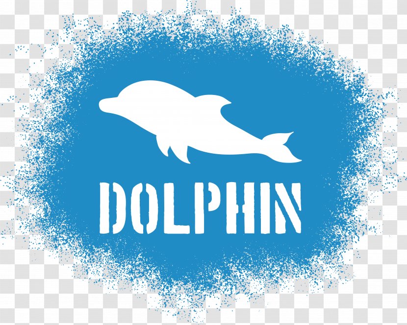 Dolphin Poster Illustration - Vector Silhouette White Transparent PNG