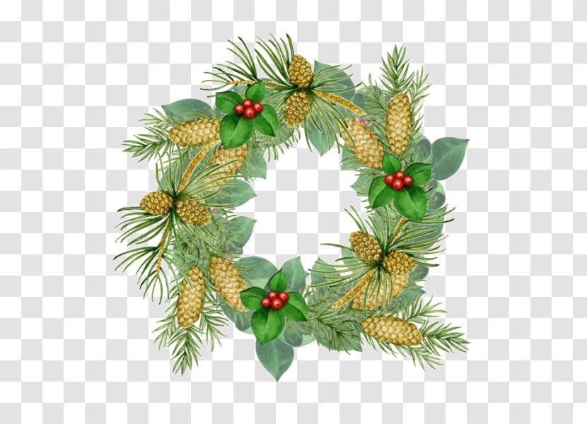 Christmas Ornament Wreath - Tableau - Cartoon Green Wheat Decoration Transparent PNG